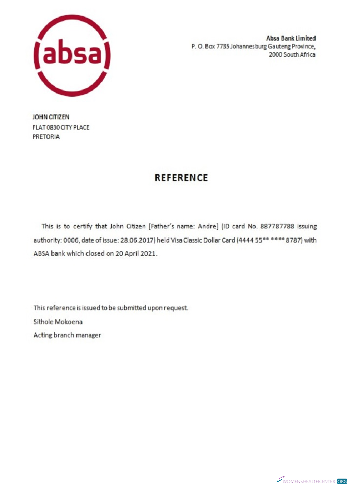 Download South Africa ABSA bank closure reference Photoshop template